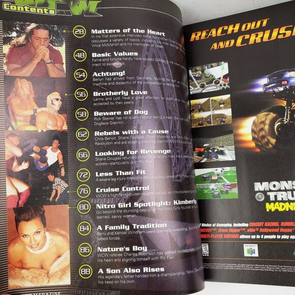WCW Wrestling Magazine VTG 1999 Sting Bret Hitman Hart Goldberg Fall Brawl 90s - Picture 5 of 10